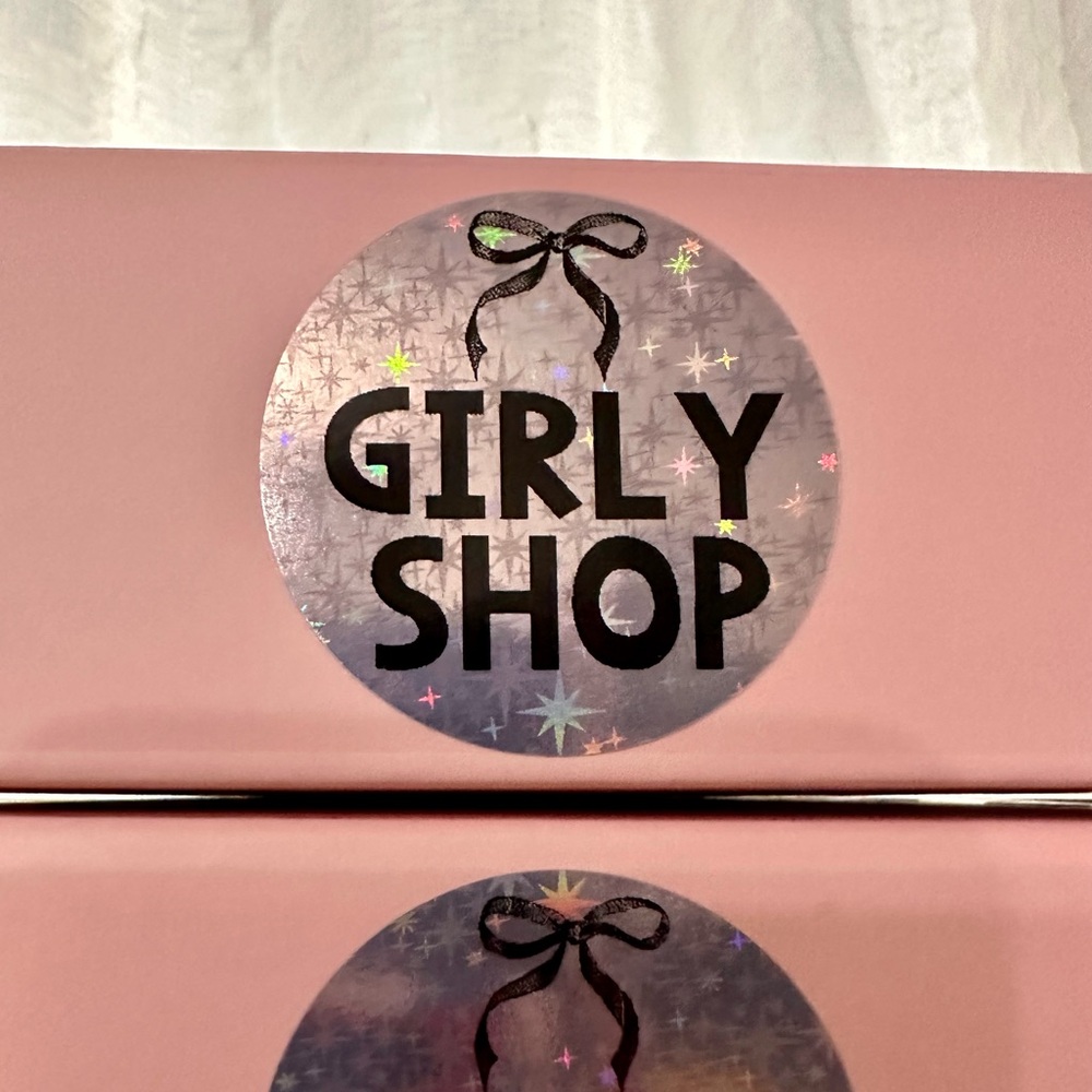 50 ct. Custom 2” Round Holographic Pink Starlight Stickers